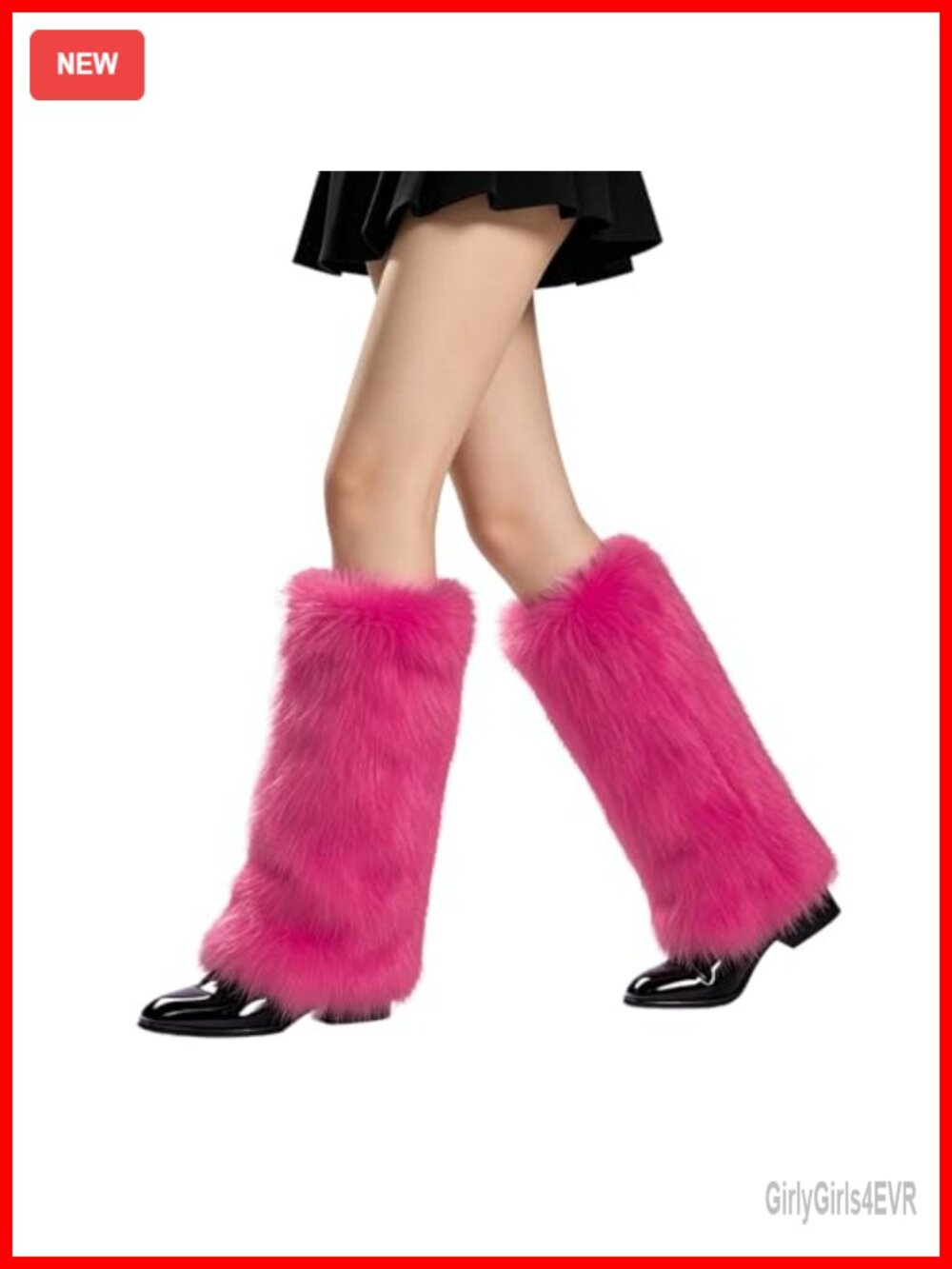 Faux Fur Leg Warmers Fluffy Boot Covers Satin Lined for Halloween Rave